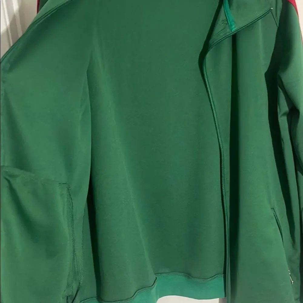 Green and Red Zip-Up Jacket